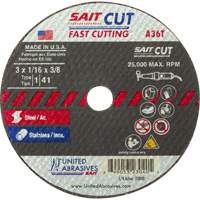 Cut-Off Wheel (A36T), 13" x 1/16", 3/8" Arbor, Type 27, Aluminum Oxide, 25000 RPM Seaboard Timber Mart
