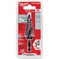 #8 Shockwave Impact Duty Step Drill Bit, 1/2" - 1" , 1/16" Increments, Titanium Seaboard Timber Mart