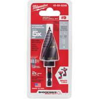 #9 Shockwave Impact Duty Step Drill Bit, 7/8" - 1-1/8" , 1/4" Increments, Titanium Seaboard Timber Mart