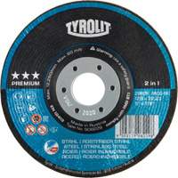 Rondeller Depressed Centre Grinding Wheel, 4-1/2", 36 Grit, 7/8", 13300 RPM, Type 29 Seaboard Timber Mart