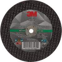 Silver Cut-Off Wheel, 4" x 0.04", 1/4"-28 Arbor, Type 1, Ceramic, 19100 RPM Seaboard Timber Mart