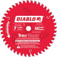 Lame de scie &agrave; d&eacute;couper Trex Blade, 7-1/4", 44 dents, Pour Plastique/Plastique Seaboard Timber Mart