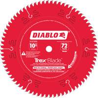 Lame de scie &agrave; d&eacute;couper Trex Blade, 10", 72 dents, Pour Plastique/Plastique Seaboard Timber Mart