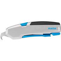 Couteau de s&eacute;curit&eacute; r&eacute;tractable Secubase 625 avec lame courb&eacute;e, 16 mm, Robuste, Prise en Aluminium Seaboard Timber Mart