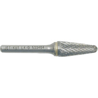 L4-D JET-KUT&reg; Taper Shape Burr with Radius End, 1/4" Dia., 1/4" Shank, 1-1/8" Depth of Cut Seaboard Timber Mart