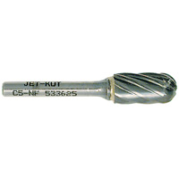 C5-NF JET-KUT&reg; Ball Nose Shape Bur for Aluminum/Non-ferrous Materials, 1/2" Dia. Seaboard Timber Mart