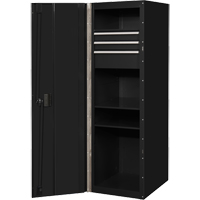RX Series Side Cabinet, 3 Drawers, 19" W x 25" D x 61" H, Black Seaboard Timber Mart
