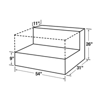 R&eacute;servoir de transfert pour carburant en acier, Acier, Capacit&eacute; 50 gal., Blanc Seaboard Timber Mart