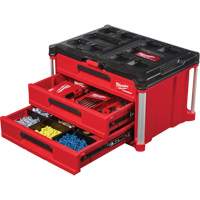 Packout 3-Drawer Tool Box, 16-1/3" x 14-1/3" x 22-1/5", Black/Red Seaboard Timber Mart