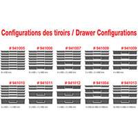 Coffre &agrave; outils mobile avec tiroirs, 8 tiroirs, 22-4/5" la x 15" p x 18" h, Noir Seaboard Timber Mart