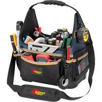 Porte-outils &eacute;lectrique/CHVAC &agrave; base moul&eacute;e, Polyester balistique, 20 pochettes, Noir/Bleu Seaboard Timber Mart