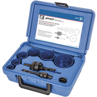 Coffret de scies-cloches haut de gamme pour &eacute;lectriciens, 8 morcea Seaboard Timber Mart