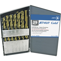 Jeu de forets de premi&egrave;re qualit&eacute; JET-KUT GOLD, 29 morceaux, Acier alli&eacute; Seaboard Timber Mart