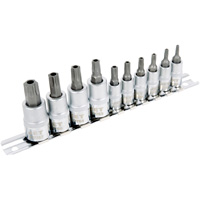 SS1438-10TB 10-Piece 1/4" & 3/8" Drive Tamperproof TORX&reg; Bit Socket Set Seaboard Timber Mart