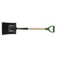 Square Point Shovel, Wood, Tempered Steel Blade, D-Grip Handle, 29" Long Seaboard Timber Mart