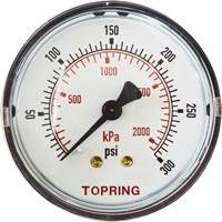 Manom&egrave;tre de rechange,  2", 0 - 175 psi, Fixation arri&egrave;re, Analogique Seaboard Timber Mart