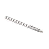 Solid Carbide Burrs - Tree Shape Pointed End, SG-44, 3 mm Dia., 1/8" Shank Seaboard Timber Mart