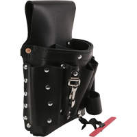 Extra-Capacity Tool Pouches, Multiple Tool Holder, Leather, 8 Pockets Seaboard Timber Mart