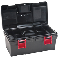 Plastic Tool Box, 17-1/2" W x 9-1/2" D x 8" H, Black Seaboard Timber Mart