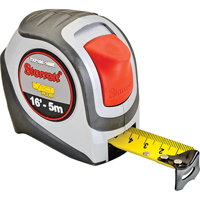 High Visibility Orange Tape Measure, 1" x 16'/5 m, 1/16" Graduations Seaboard Timber Mart