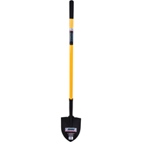 Round Point Shovel, Tempered Steel Blade, Fiberglass, Straight Handle Seaboard Timber Mart