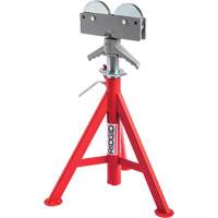 Roller Head Low Pipe Stand #RJ-98, 59-104 cm Height Adjustment, 12" Max. Pipe Capacity, 1000 lbs. Max. Weight Capacity Seaboard Timber Mart