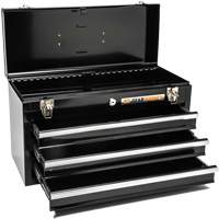 Boîte &agrave; outils portative, 20" la, 3 tiroirs, Noir Seaboard Timber Mart