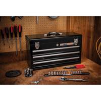 Boîte &agrave; outils portative, 20" la, 3 tiroirs, Noir Seaboard Timber Mart