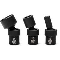 Jeu de 12 douilles m&eacute;triques flexibles universelles &agrave; chocs 1/4" &agrave; 6 pans Seaboard Timber Mart