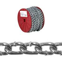 Twist Link Machine Chain, Low Carbon Steel, #2 x 125' (38.1 m) L, 310 lbs. (0.155 tons) Load Capacity Seaboard Timber Mart