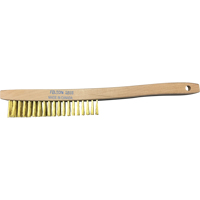 Curved-Handle Scratch Brushes, Brass, 4 x 19 Wire Rows, 14" Long Seaboard Timber Mart