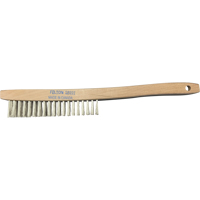 Curved-Handle Scratch Brushes, Stainless Steel, 4 x 19 Wire Rows, 14" Long Seaboard Timber Mart