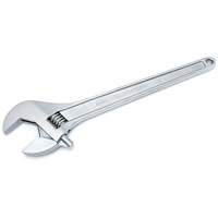 Adjustable Tapered Handle Wrench - Carded, 18" L, 2-1/16"/53 mm Max Width, Chrome/Polished Seaboard Timber Mart