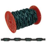 Straight Link Coil Chain with Green Sleeve, Low Carbon Steel, 2/0 x 60' (18.3 m) L, 520 lbs. (0.26 tons) Load Capacity Seaboard Timber Mart