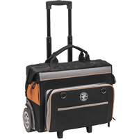 Tradesman Pro Rolling Tool Bag, Ballistic Polyester, 24 Pockets, Black/Orange Seaboard Timber Mart