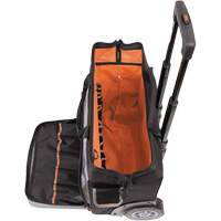 Tradesman Pro Rolling Tool Bag, Ballistic Polyester, 24 Pockets, Black/Orange Seaboard Timber Mart