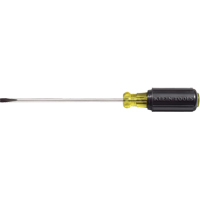 Slot Cabinet Tip Screwdriver, 3/16" Tip, Round, 9-3/4" L, Cushion Grip Handle Seaboard Timber Mart