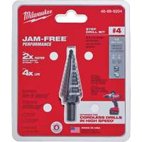 #4 Step Drill Bit, 3/16" - 7/8" , 1/16" Increments, High Speed Steel Seaboard Timber Mart