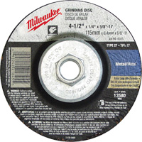 Meule, 4-1/2" x 1/8", Arbre 5/8"-11, Oxyde d'aluminium, Type 27 Seaboard Timber Mart