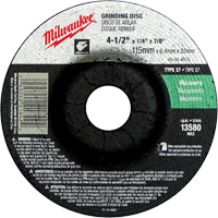 Meule, 4-1/2" x 1/4", Arbre 7/8", Carbure de silicium, Type 27 Seaboard Timber Mart