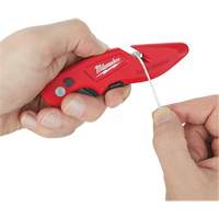 Fastback Flip Utility Knife, 2" Blade, Carbon Steel Blade, Metal Handle Seaboard Timber Mart