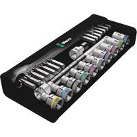 Zyklop Metric Metal Ratchet with Switch Lever Set, 29 Pcs, 1/2" Drive Size Seaboard Timber Mart