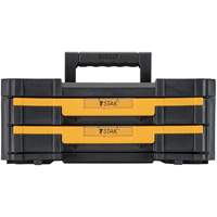 TSTAK&reg; IV Tool Box with Double Shallow Drawers, 16-1/4" x 12-1/4" x 6-3/8", Black Seaboard Timber Mart