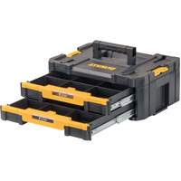 TSTAK&reg; IV Tool Box with Double Shallow Drawers, 16-1/4" x 12-1/4" x 6-3/8", Black Seaboard Timber Mart