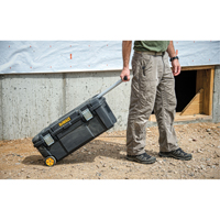 Tool Box on Wheels, 12-1/2" W x 28-1/2" D x 12" H, Black Seaboard Timber Mart