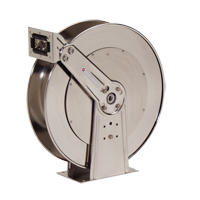 Stainless Steel Hose Reel, Single Hose, 10-1/2" W x 24" D x 25-3/8" H Seaboard Timber Mart