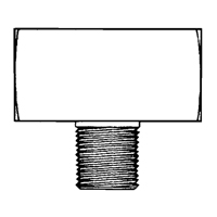 Male Branch Tee, Brass, 1/8" Seaboard Timber Mart