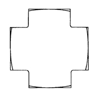 Raccord en croix 1/8" NPT Seaboard Timber Mart