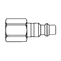 Quick Couplers - 1/2" Industrial, One Way Shut-Off - Plugs, 3/8" Seaboard Timber Mart