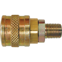 Quick Couplers - 1/4" Industrial, One Way Shut-Off - Automatic Couplers, Brass Seaboard Timber Mart